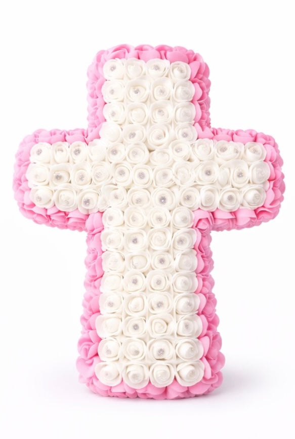 Elegant Floral Cross Keepsake