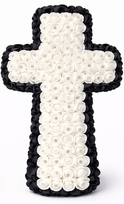 Elegant Floral Cross Keepsake