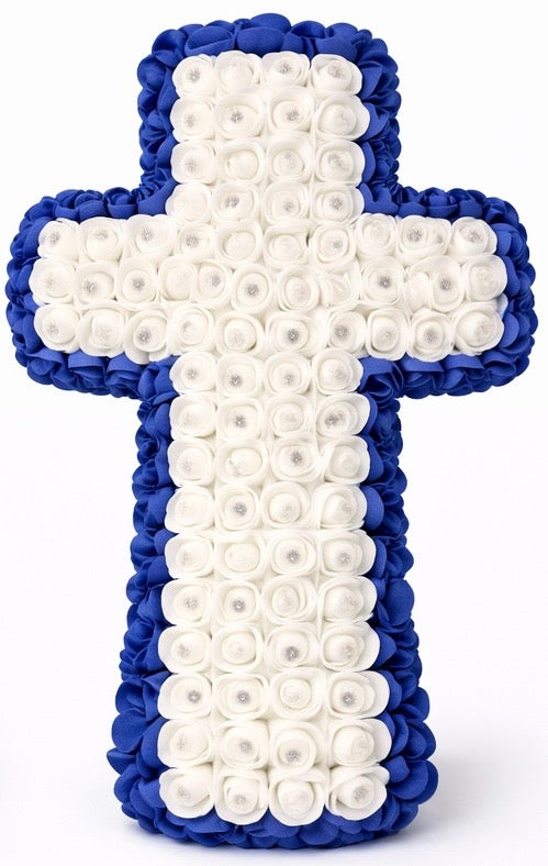 Elegant Floral Cross Keepsake