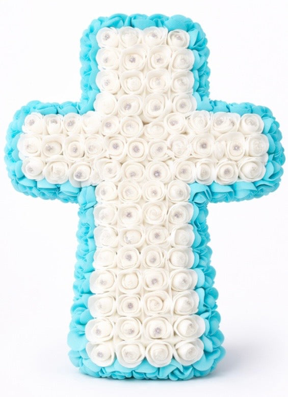 Elegant Floral Cross Keepsake