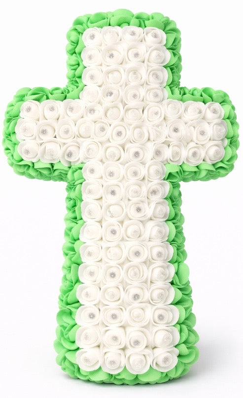 Elegant Floral Cross Keepsake