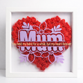 Forever Loved Mum Rose Heart Frame