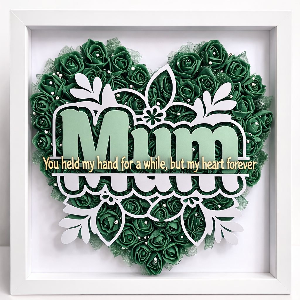 Forever Loved Mum Rose Heart Frame