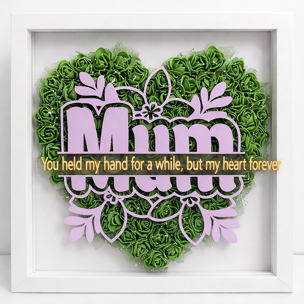 Forever Loved Mum Rose Heart Frame