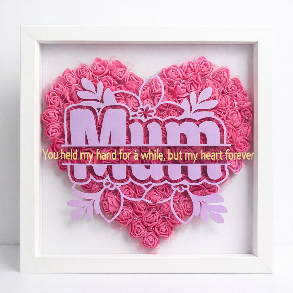 Forever Loved Mum Rose Heart Frame