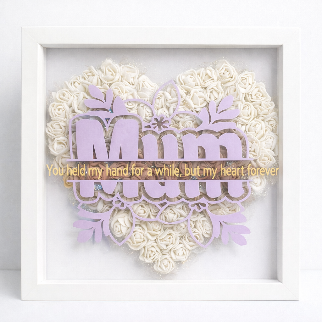 Forever Loved Mum Rose Heart Frame