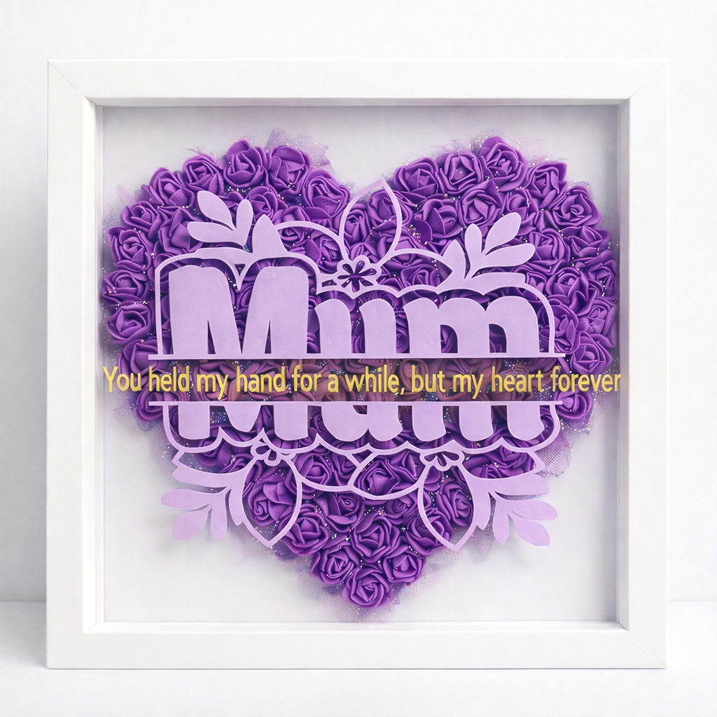 Forever Loved Mum Rose Heart Frame