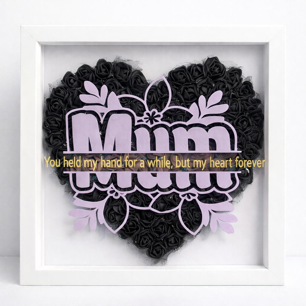 Forever Loved Mum Rose Heart Frame
