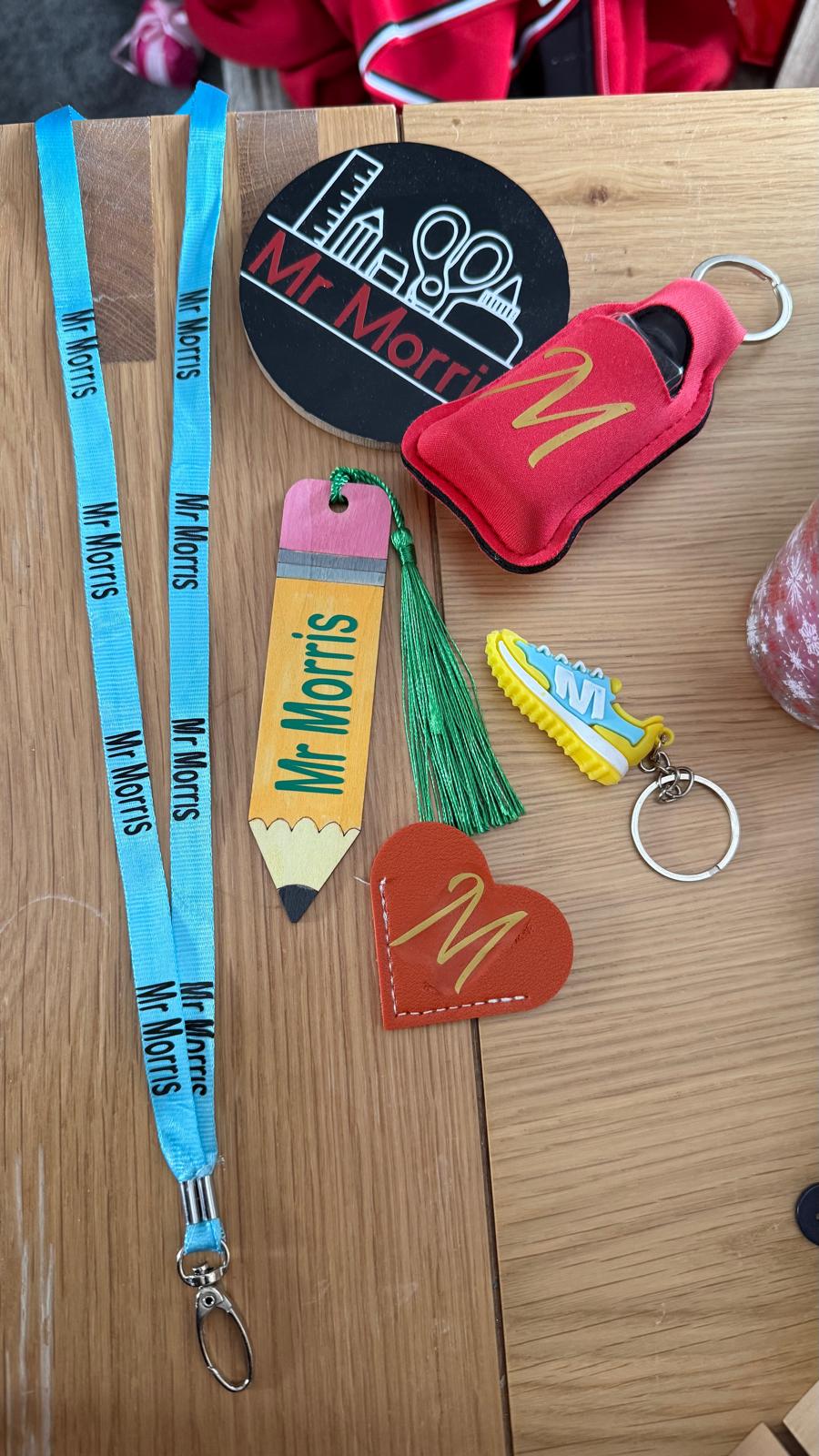 Personalised Initial Hand Sanitiser Holder Keyring