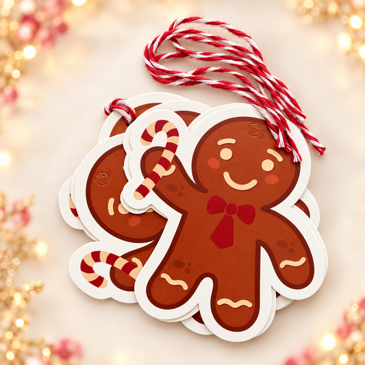 Christmas pudding gift tags