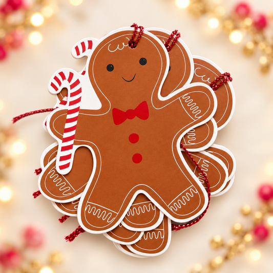Gingerbread tree gift tags